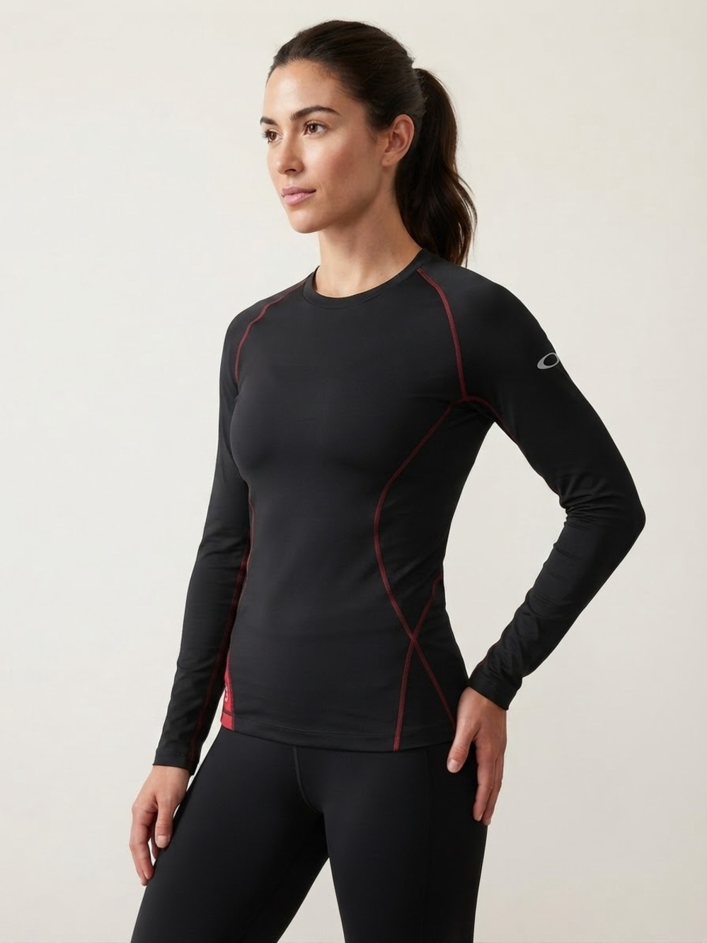 Icebreaker Sz S Technical Base Layer Black Merino Wool GT 200 Long Sleeves Top